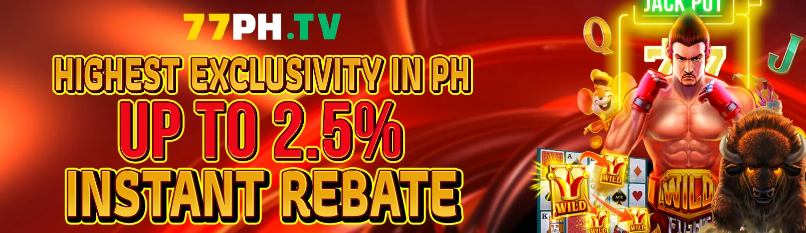 77PH Gaming Platform Promotional Banner - Best Online Casino Experience in Philippines